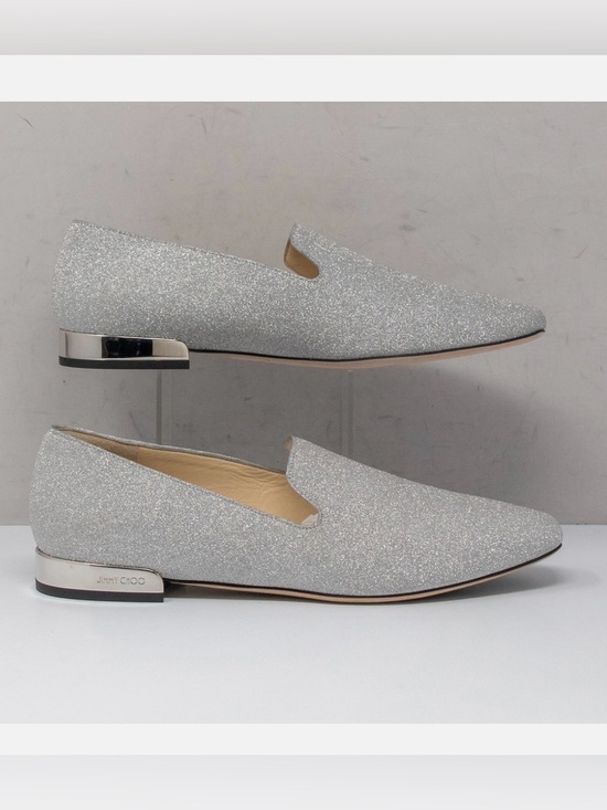 Jimmy Choo Shoes - Jimmy Choo Glittering Silver Loafers